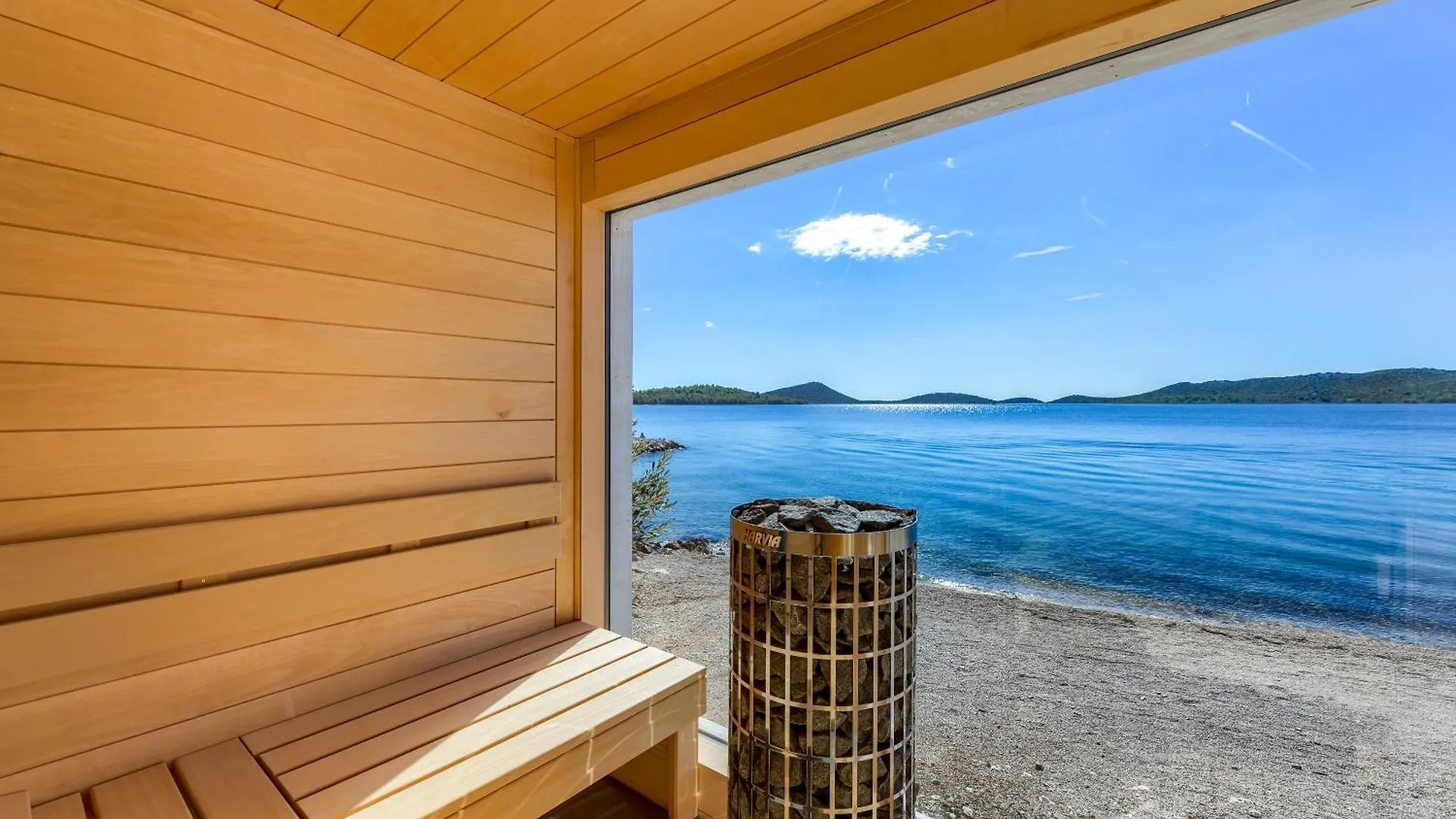 Holiday park Luxury Beachfront Eco Villa 77 With Sauna Drage Croatia